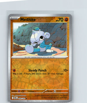 Meditite Reverse Holo Common SV10: Destined Rivals 099/182 NM