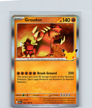 Groudon Holo Rare ME: 30th Celebration 082/128 NM