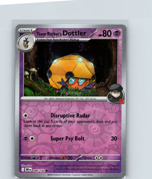 Team Rocket's Dottler Reverse Holo Common SV10: Destined Rivals 088/182 NM