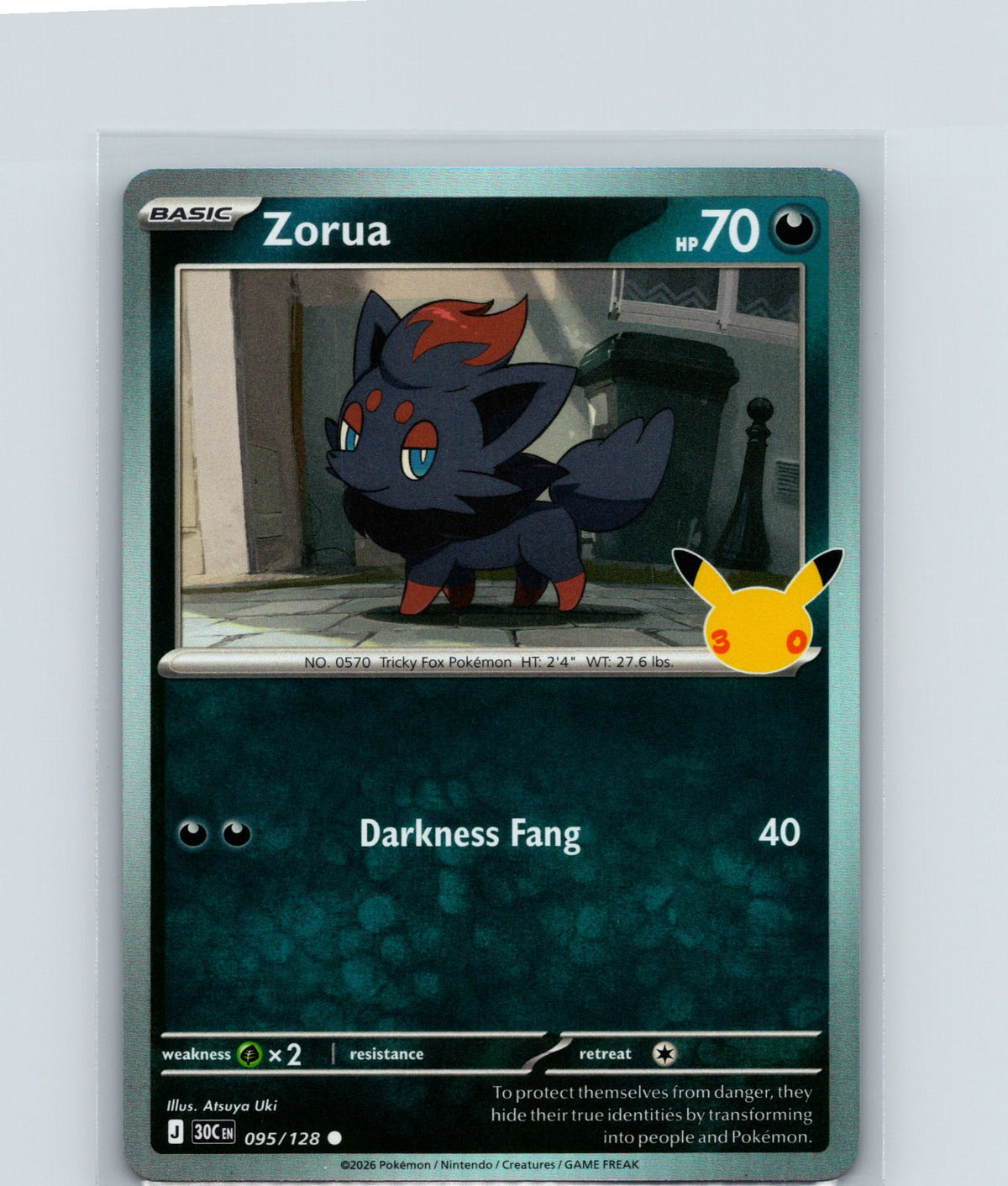 Zorua Holo Common ME: 30th Celebration 095/128 NM