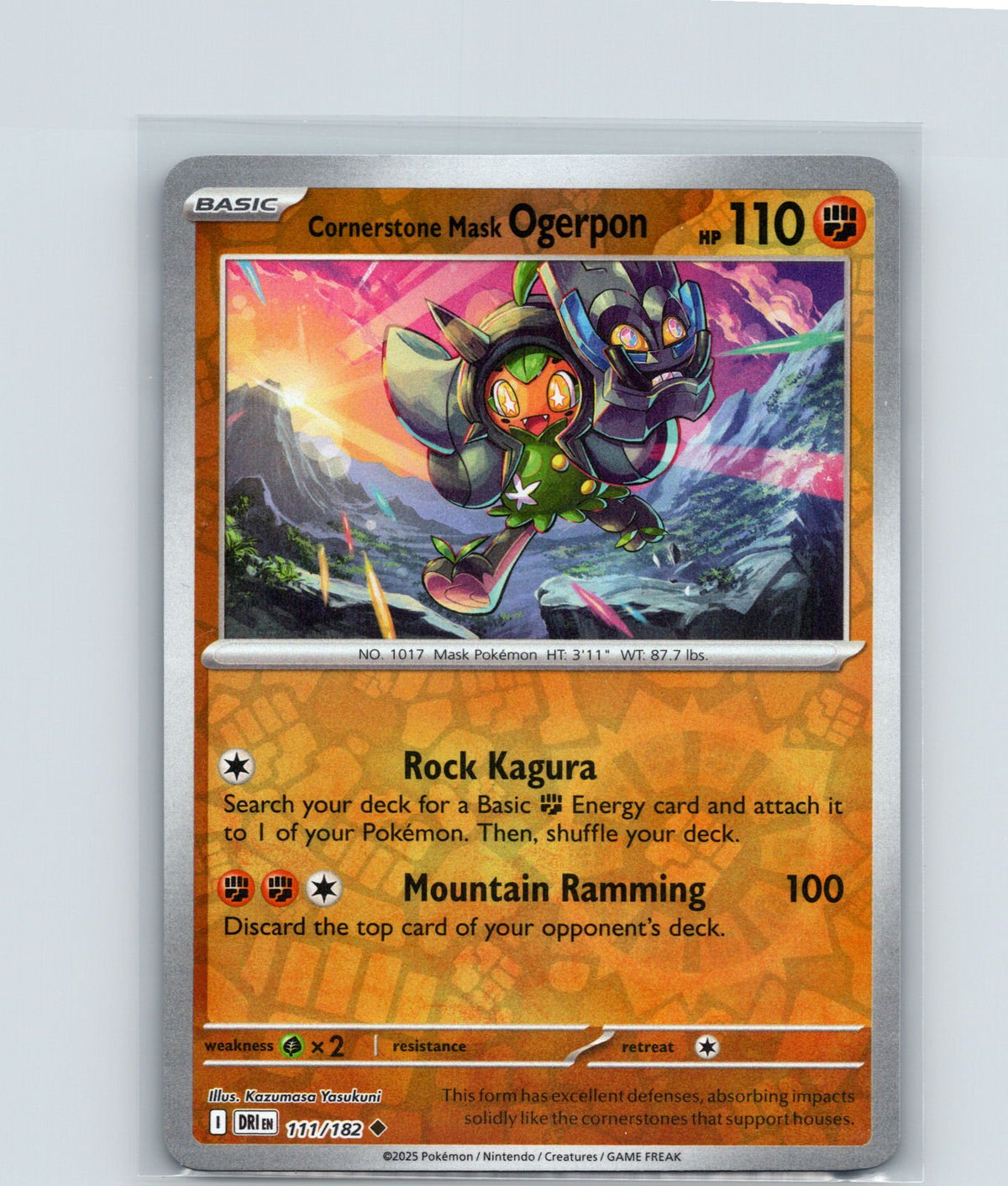 Cornerstone Mask Ogerpon Reverse Holo Uncommon SV10: Destined Rivals 111/182 NM