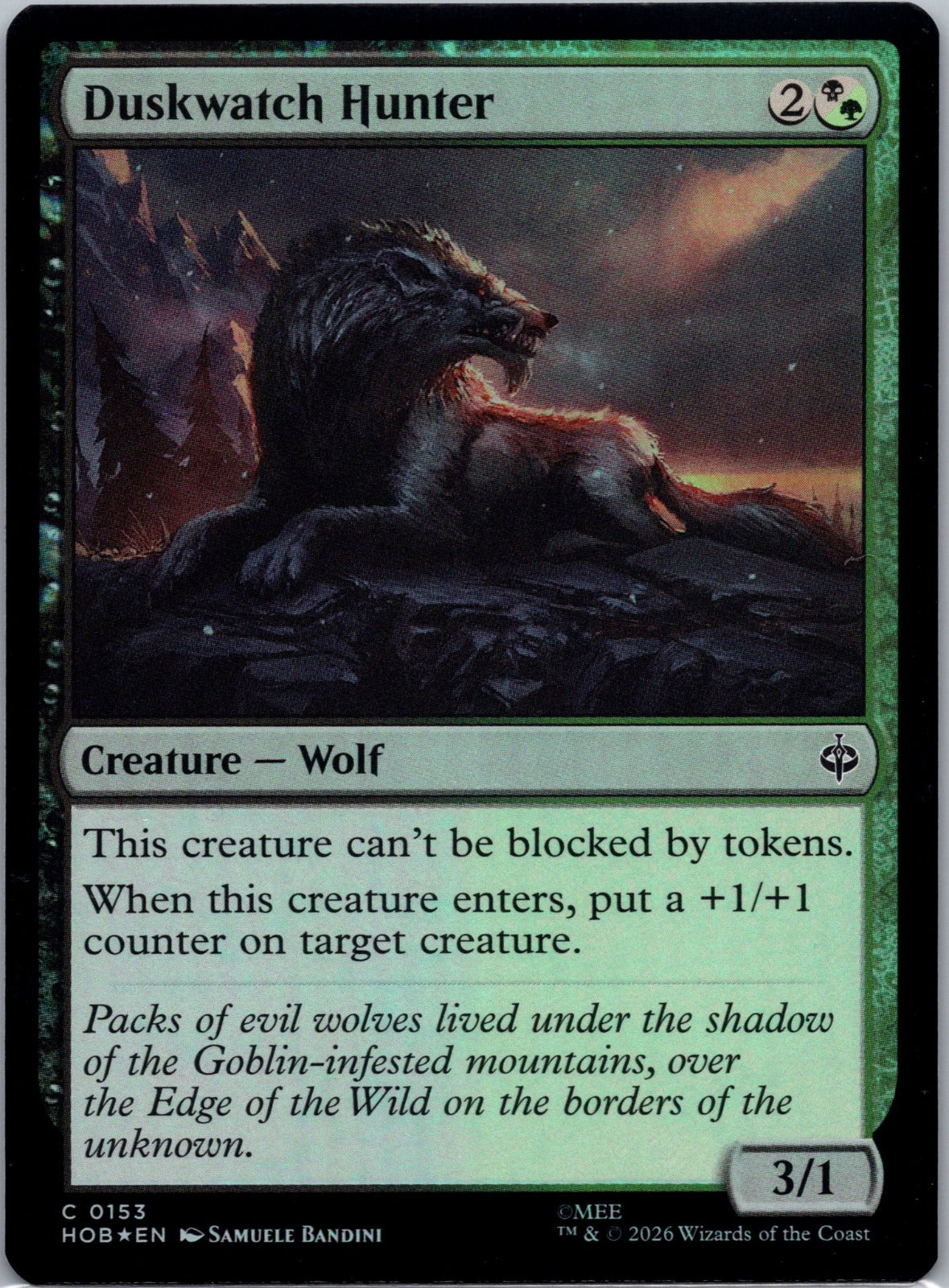 Duskwatch Hunter Foil C The Hobbit 153 NM