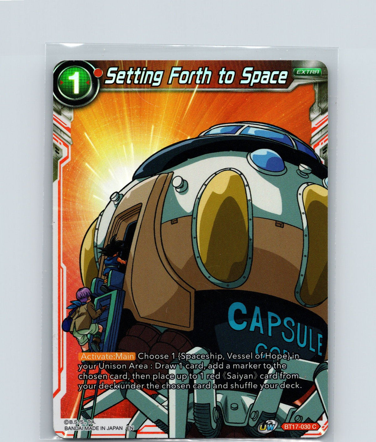 Setting Forth to Space Foil Common Ultimate Squad BT17-030 NM