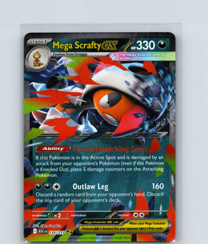 Mega Scrafty ex Holo Double Rare ME: Ascended Heroes 135/217 NM