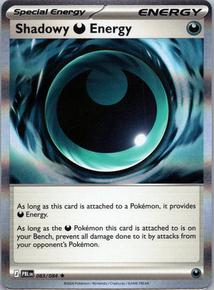 Shadowy Darkness Energy Holo Rare ME05: Pitch Black 083/084 NM