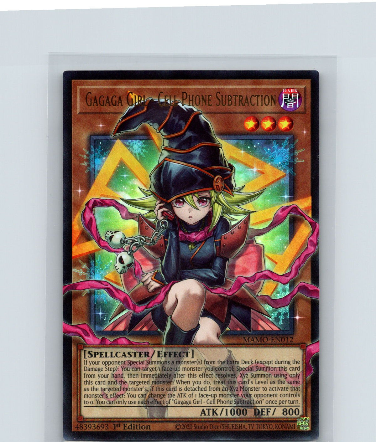Gagaga Girl Cell Phone Subtraction Extended Art 1st Ed Ultra Rare MAMO-EN012 NM