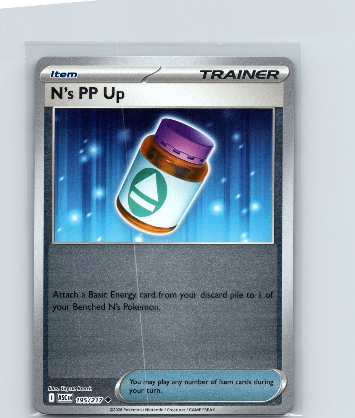 N's PP Up Reverse Holo Uncommon ME: Ascended Heroes 195/217 NM