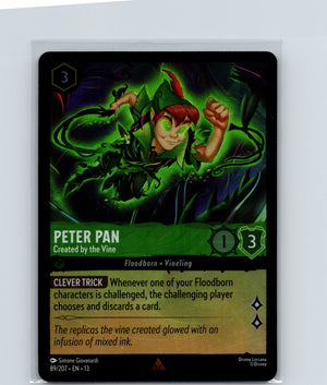 Peter Pan - Created by the Vine Rare Attack of the Vine! 89/207 NM