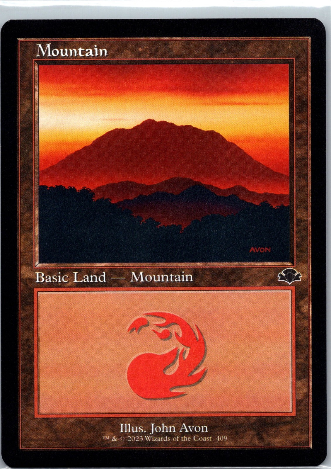 Mountain (Retro Frame) L Dominaria Remastered 409 NM