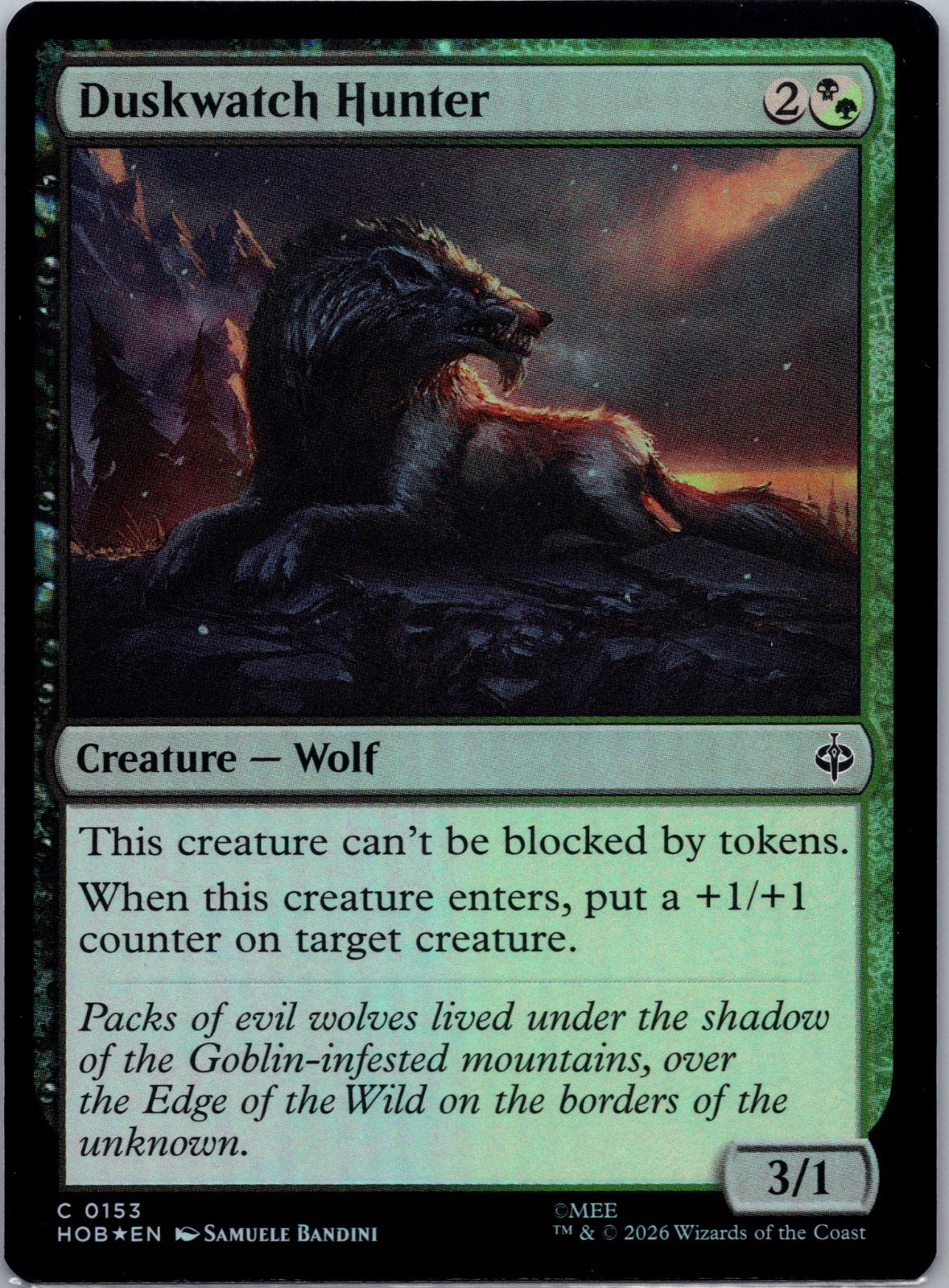 Duskwatch Hunter Foil C The Hobbit 153 NM