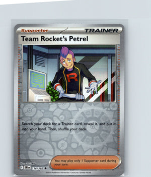 Team Rocket's Petrel Reverse Holo Uncommon SV10: Destined Rivals 176/182 NM