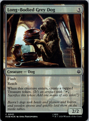 Long-Bodied Grey Dog Foil C The Hobbit 1 NM