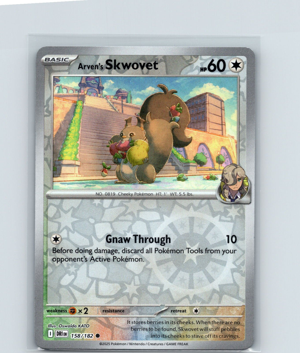 Arven's Skwovet Reverse Holo Common SV10: Destined Rivals 158/182 NM
