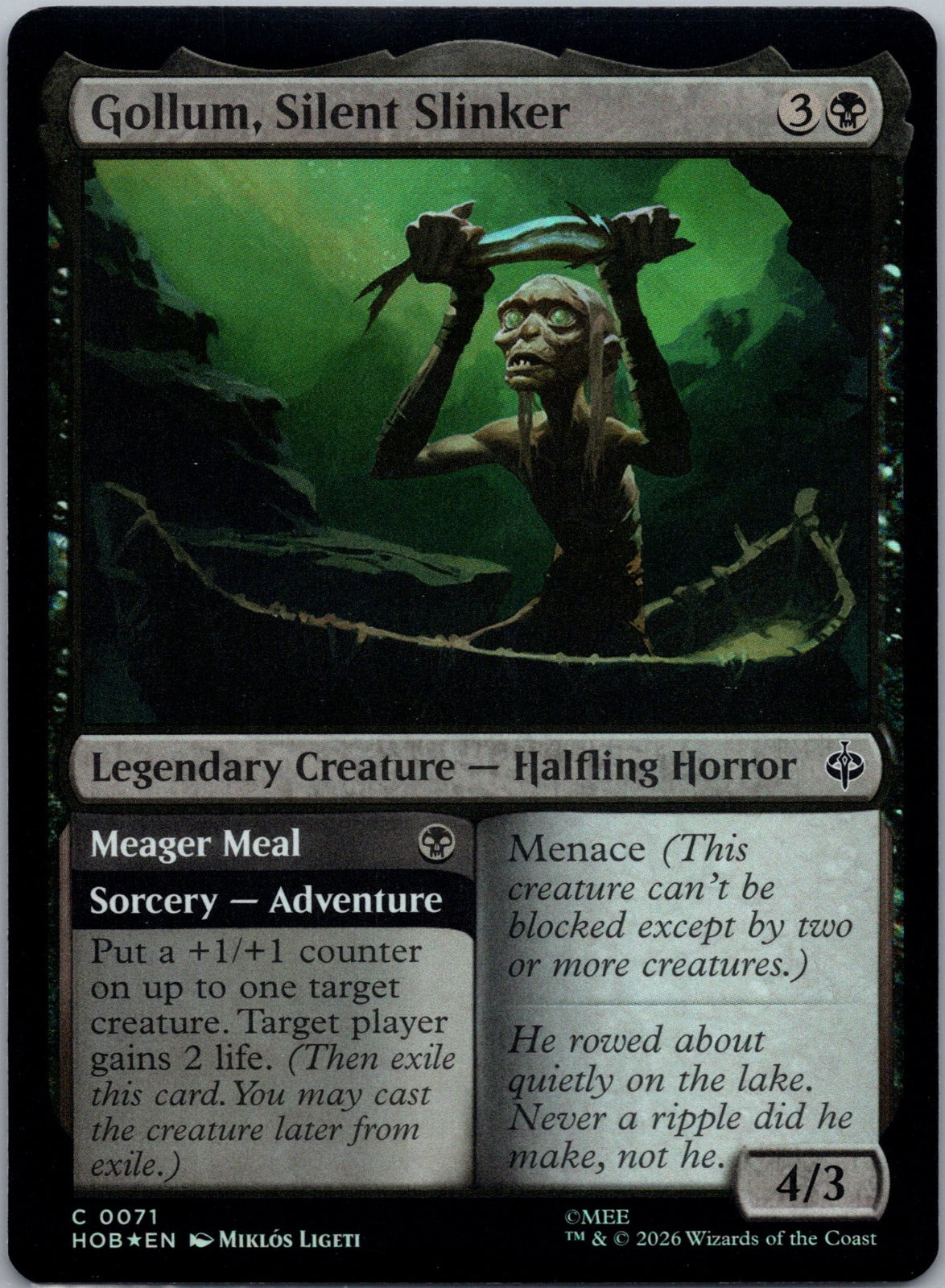 Gollum, Silent Slinker Foil C The Hobbit 71 NM