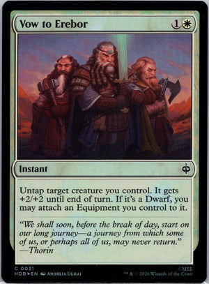 Vow to Erebor Foil C The Hobbit 31 NM