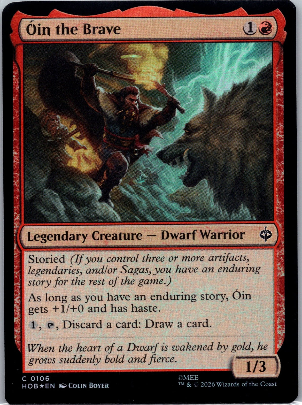 Oin the Brave Foil C The Hobbit 106 NM