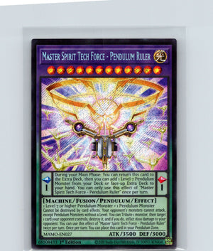 Master Spirit Tech Force - Pendulum Ruler 1st Ed Secret Rare MAMO-EN027 NM