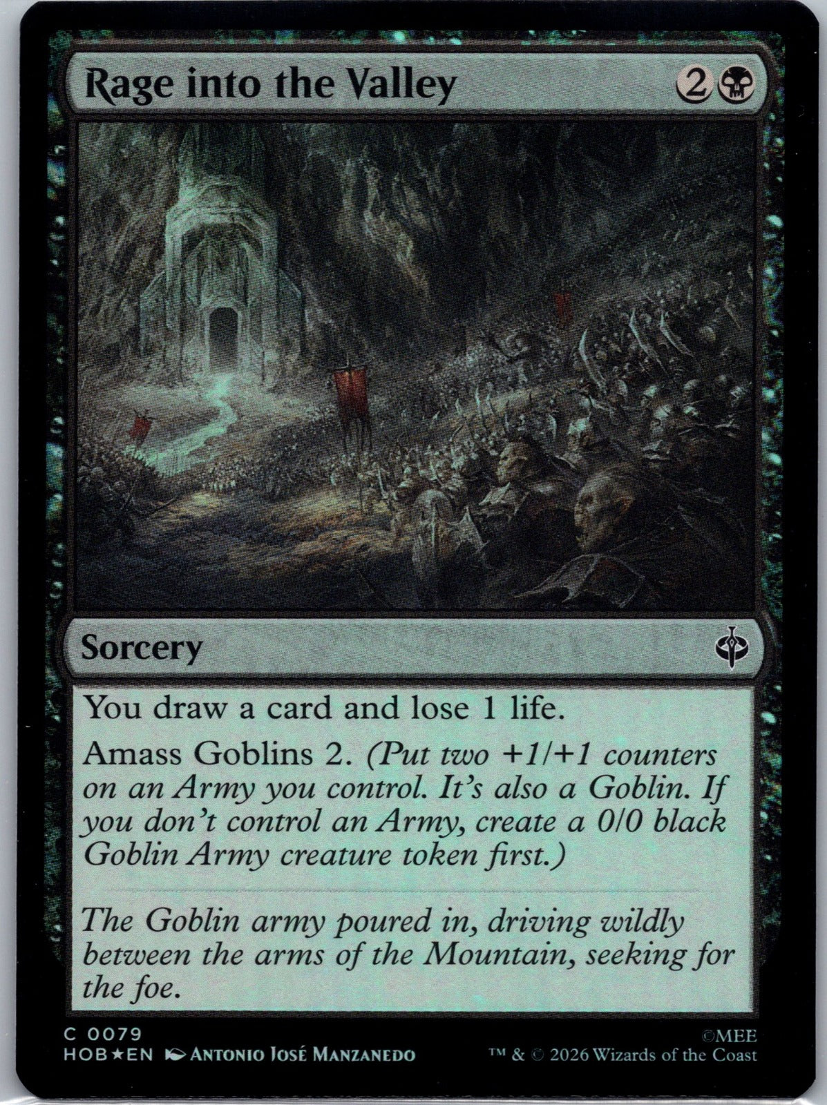 Rage into the Valley Foil C The Hobbit 79 NM