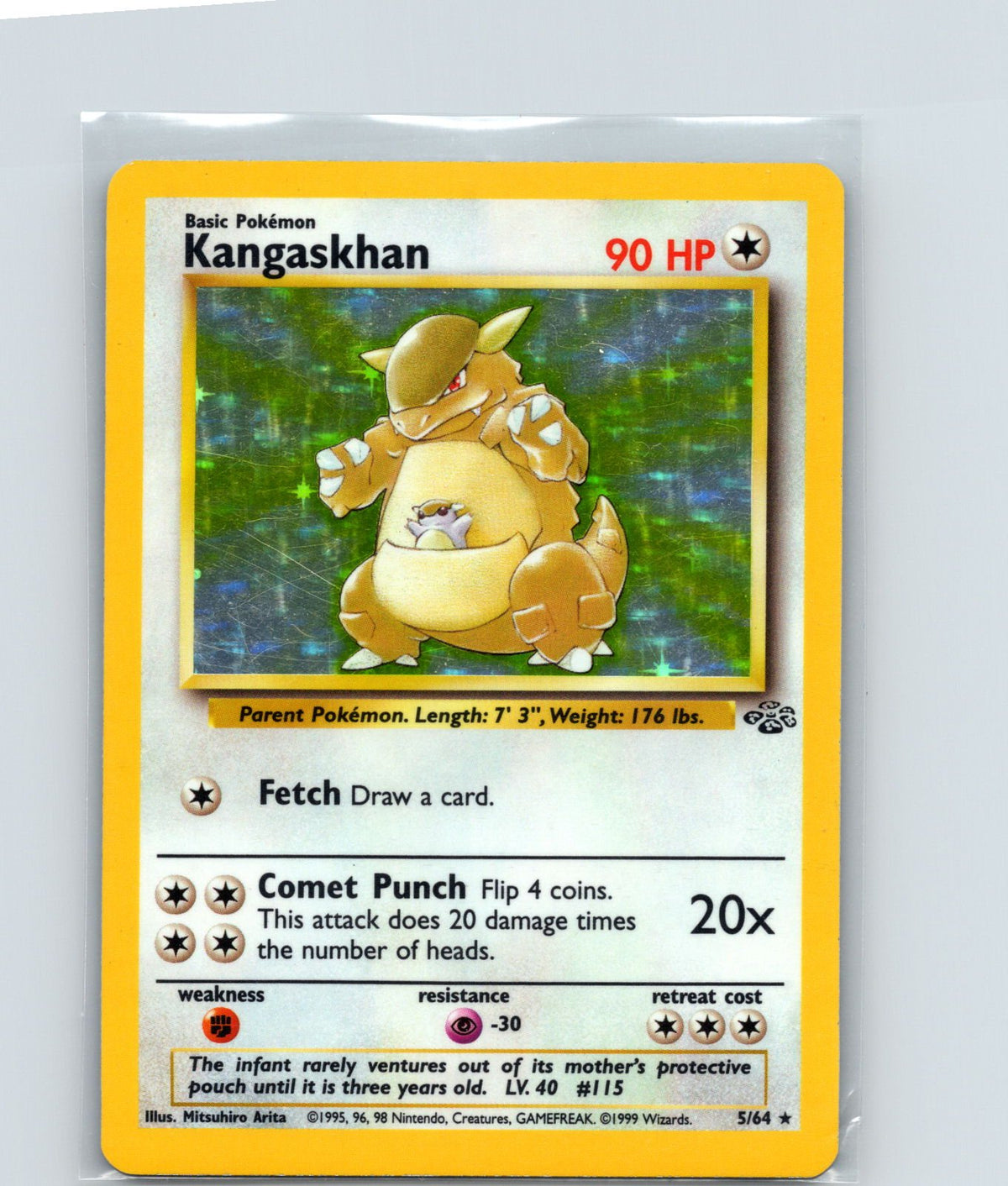 Kangaskhan (5) Unlimited Holo Rare Jungle 05/64 MP