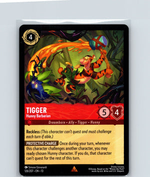Tigger - Hunny Barbarian Rare Attack of the Vine! 126/207 NM