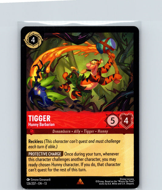 Tigger - Hunny Barbarian Rare Attack of the Vine! 126/207 NM