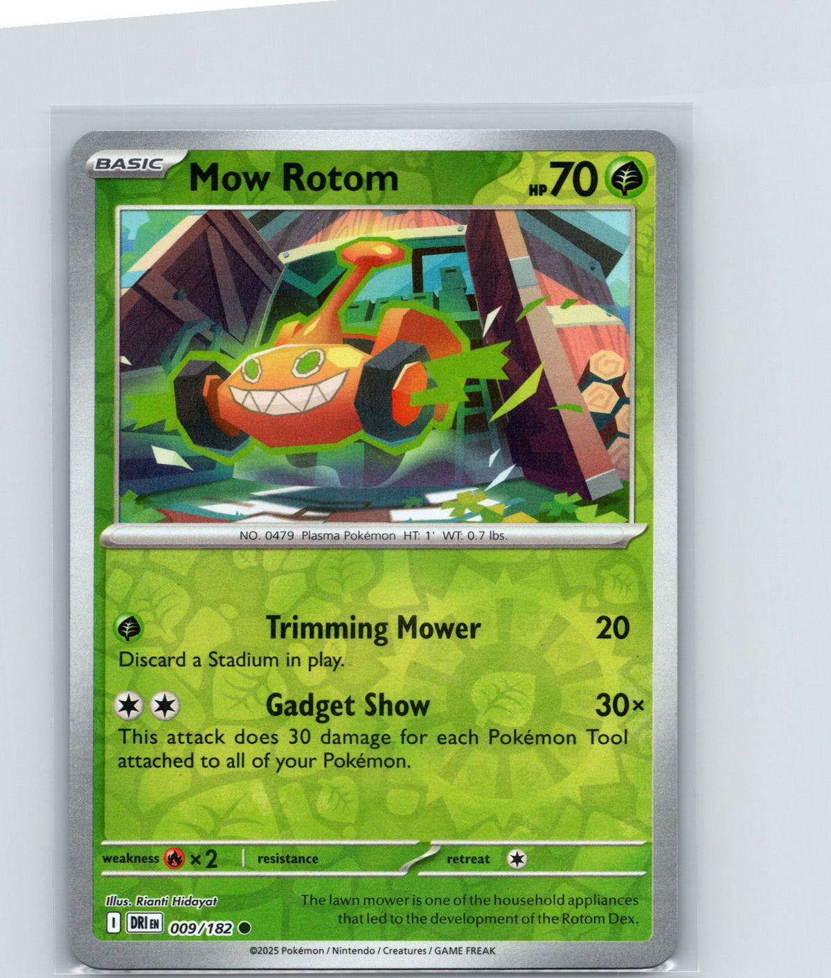 Mow Rotom Reverse Holo Common SV10: Destined Rivals 009/182 NM