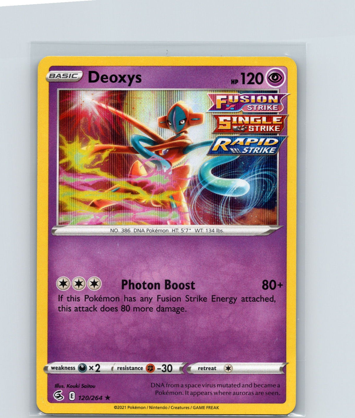 Deoxys Holo Rare SWSH08: Fusion Strike 120/264 NM