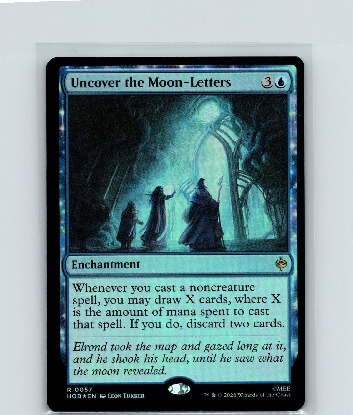 Uncover the Moon-Letters Foil R The Hobbit 57 NM