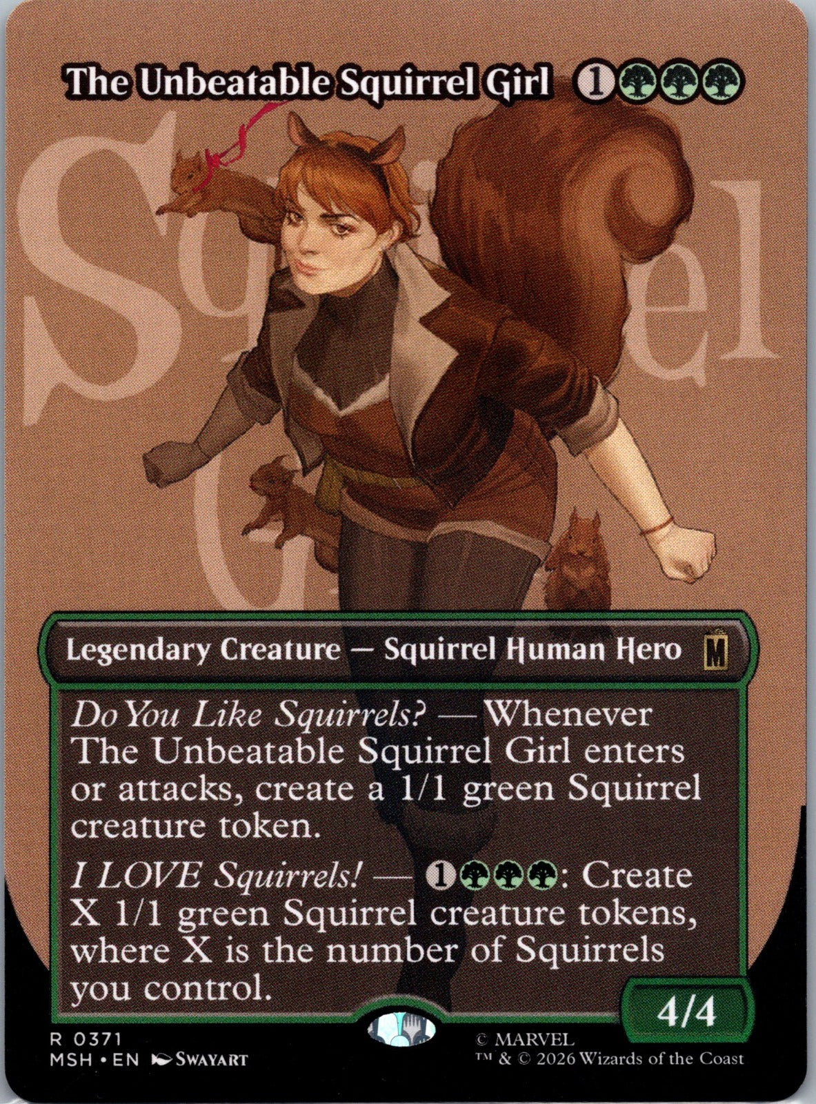 The Unbeatable Squirrel Girl (Borderless) R Marvel Super Heroes 371 NM