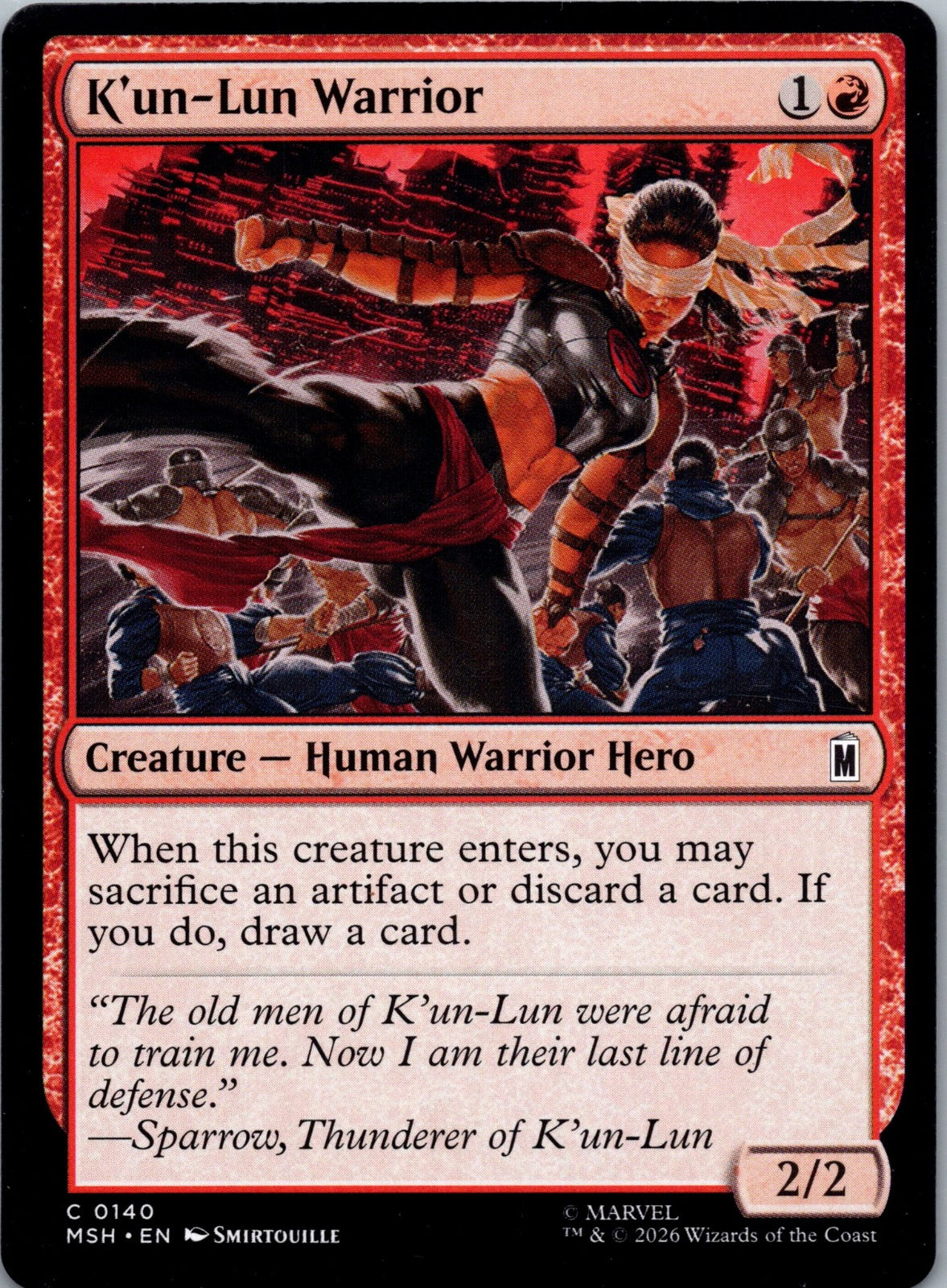 K'un-Lun Warrior C Marvel Super Heroes 140 NM