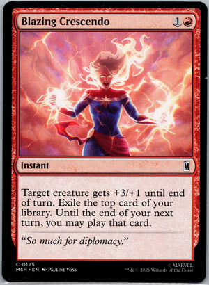 Blazing Crescendo C Marvel Super Heroes 125 NM