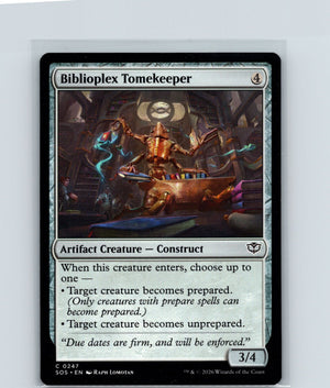 Biblioplex Tomekeeper C Secrets of Strixhaven 247 NM
