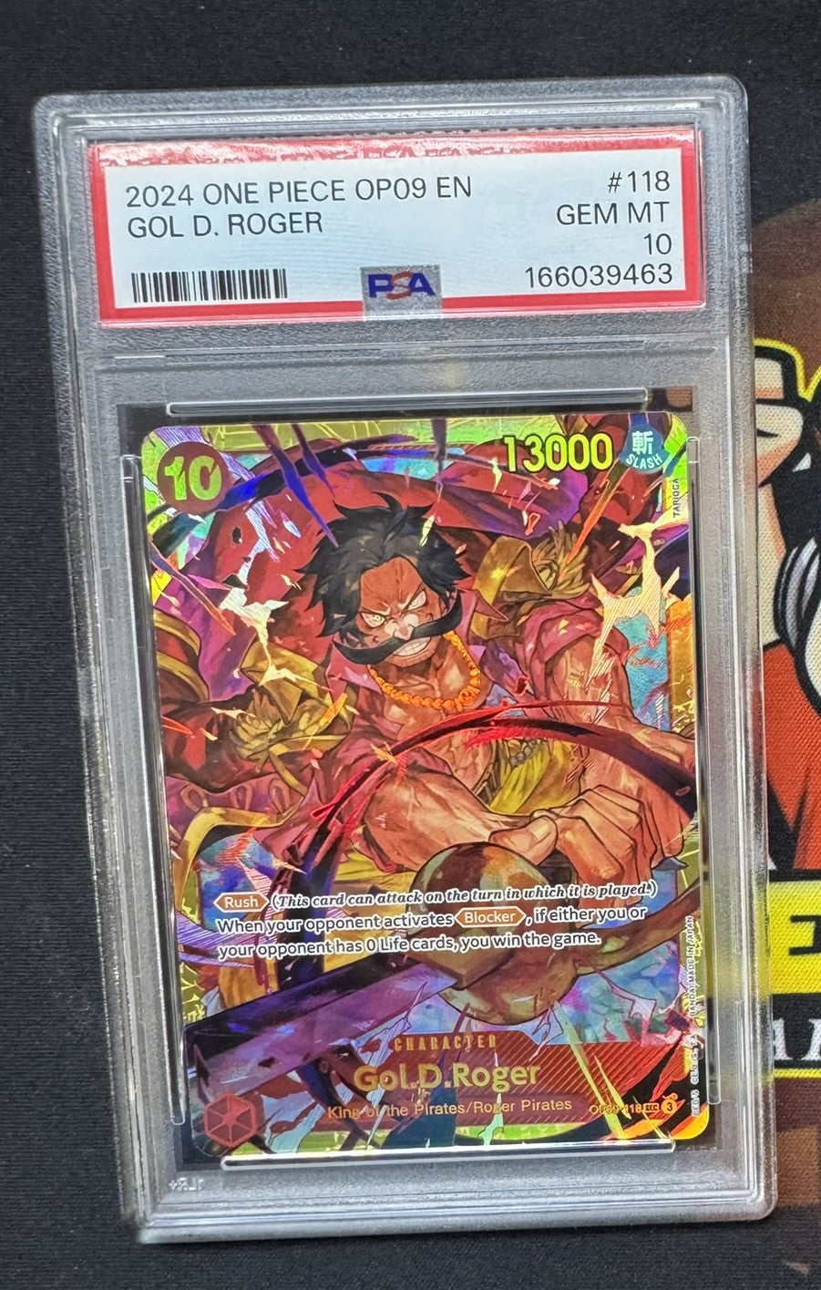 Gol.D.Roger Foil SEC Emperors in the New World OP09-118 NM PSA 10