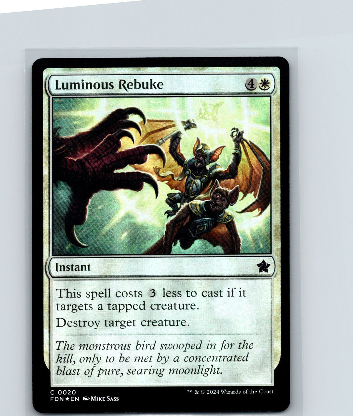 Luminous Rebuke Foil C Foundations 20 NM