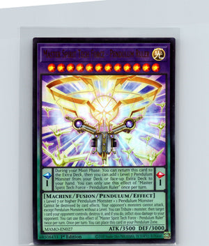 Master Spirit Tech Force - Pendulum Ruler 1st Edition Ultra Rare MAMO-EN027 NM