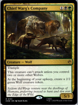 Chief Warg's Company R The Hobbit 151 NM