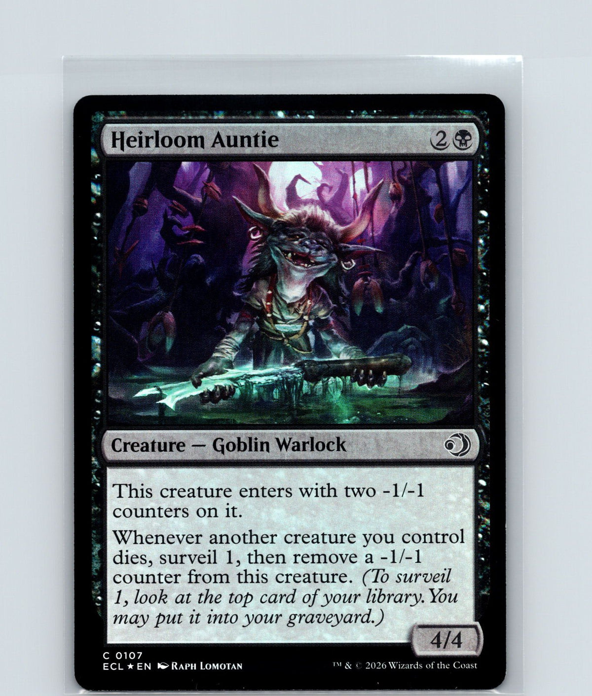 Heirloom Auntie Foil C Lorwyn Eclipsed 107 NM