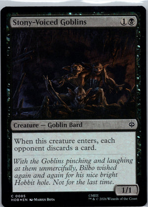 Stony-Voiced Goblins Foil C The Hobbit 85 NM