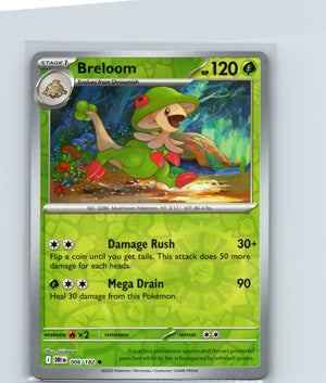 Breloom Reverse Holo Common SV10: Destined Rivals 006/182 NM