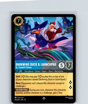 Darkwing Duck & Launchpad - St. Canard's Finest Super Rare 165/207 NM