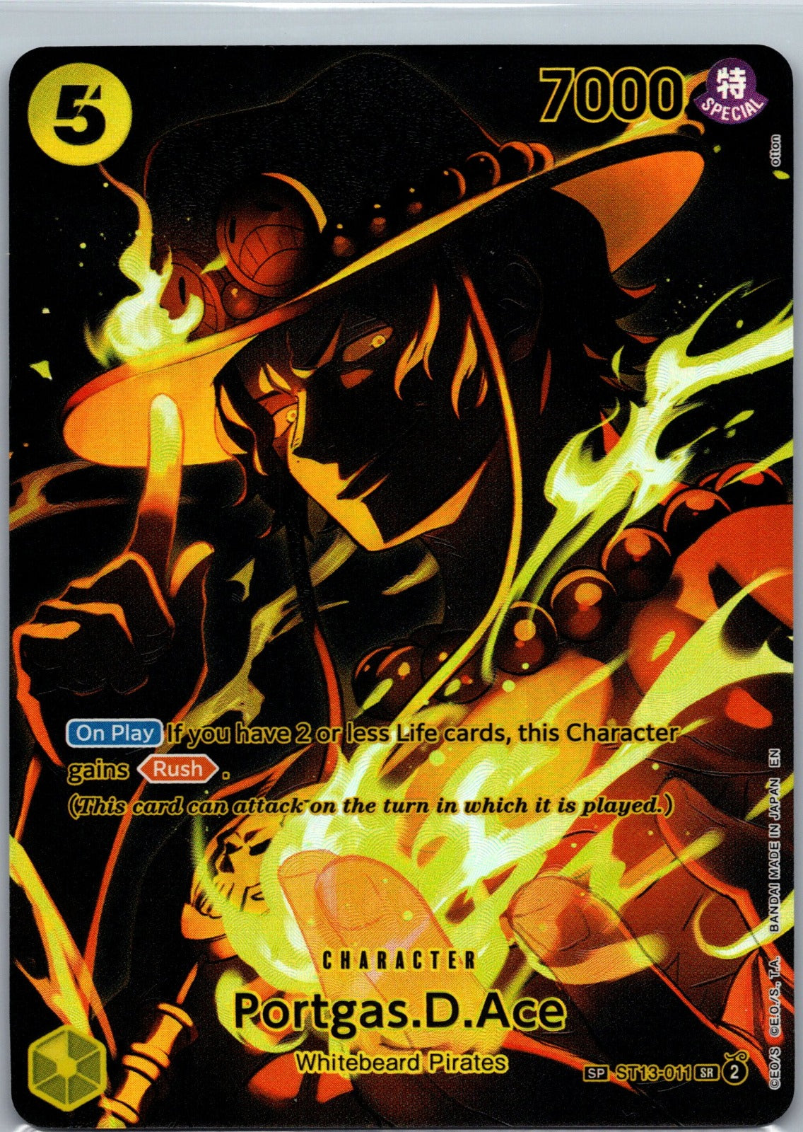 Portgas.D.Ace (SP) Foil SR Legacy of the Master ST13-011 NM