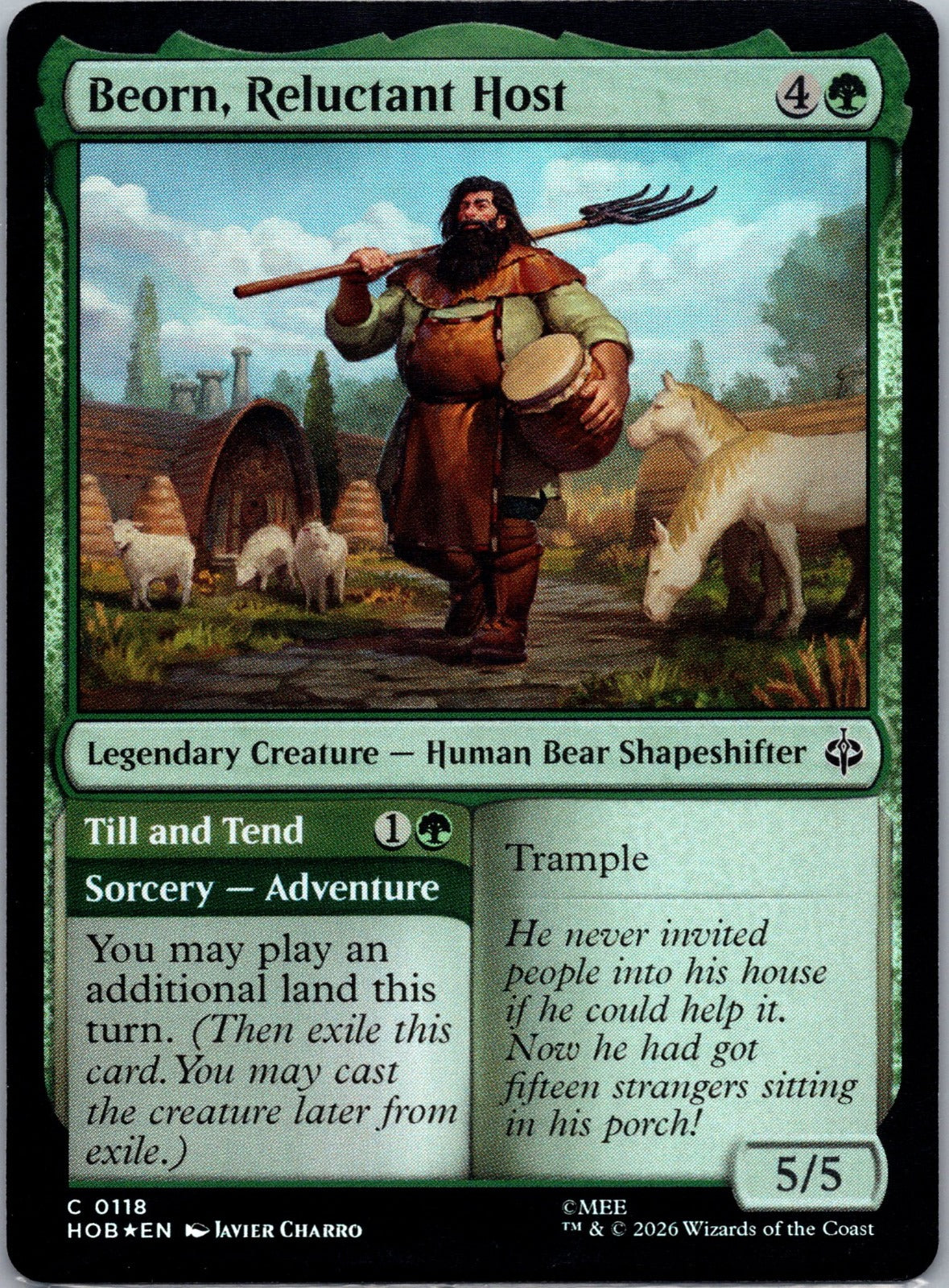 Beorn, Reluctant Host Foil C The Hobbit 118 NM