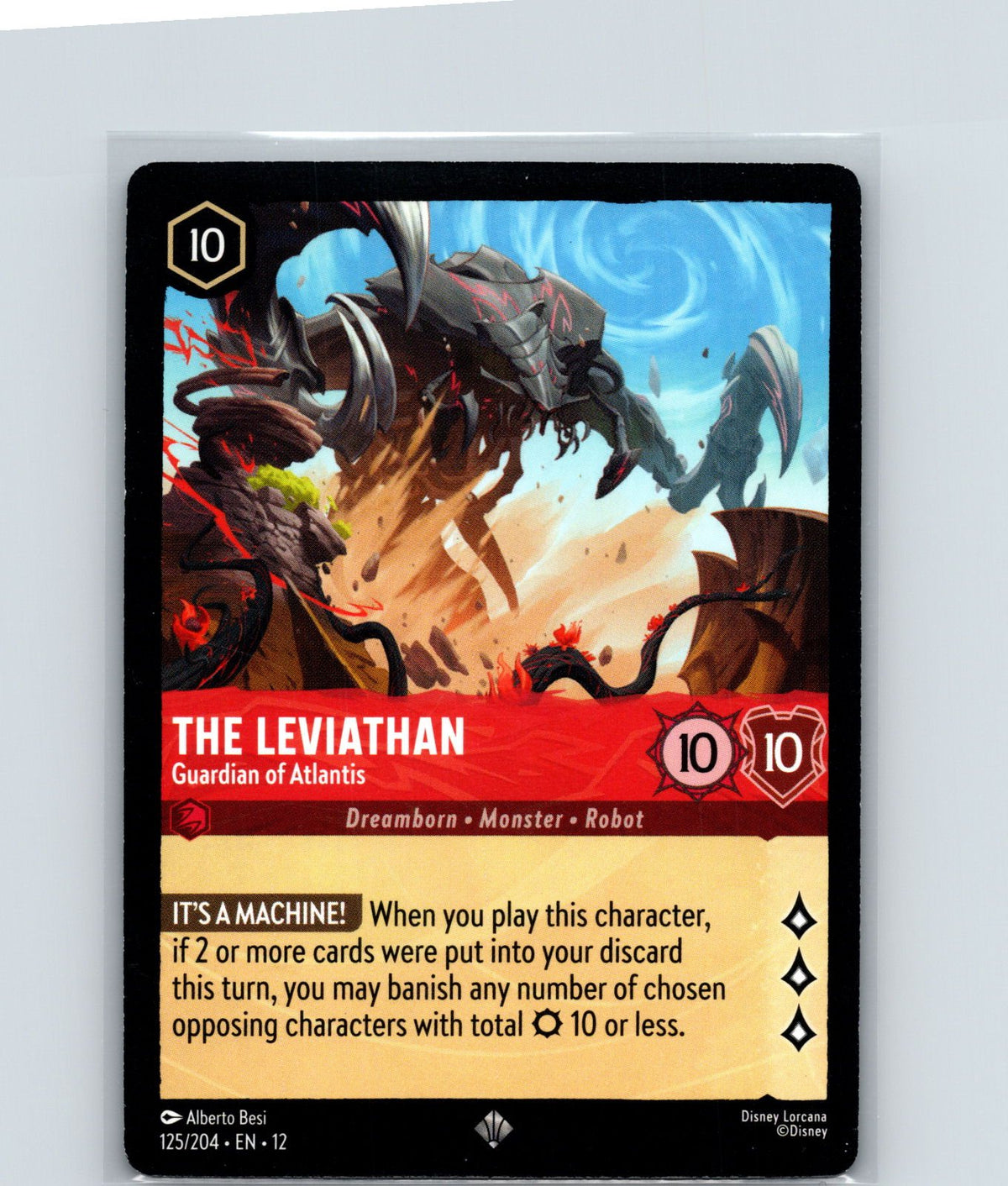 The Leviathan - Guardian of Atlantis Super Rare Wilds Unknown 125/204 NM