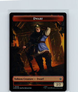 Human Soldier // Dwarf Double-Sided Token Foil T The Hobbit 2 // 6 NM