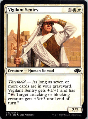 Vigilant Sentry C Dominaria Remastered 33 NM