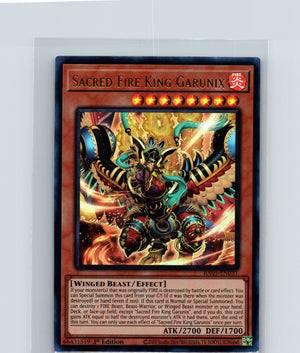 Sacred Fire King Garunix 1st Edition Ultra Rare RA05-EN031 NM