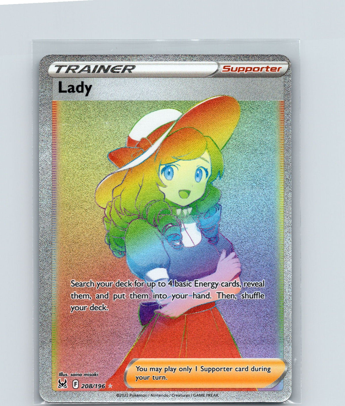 Lady (Secret) Holo Secret Rare SWSH11: Lost Origin 208/196 NM
