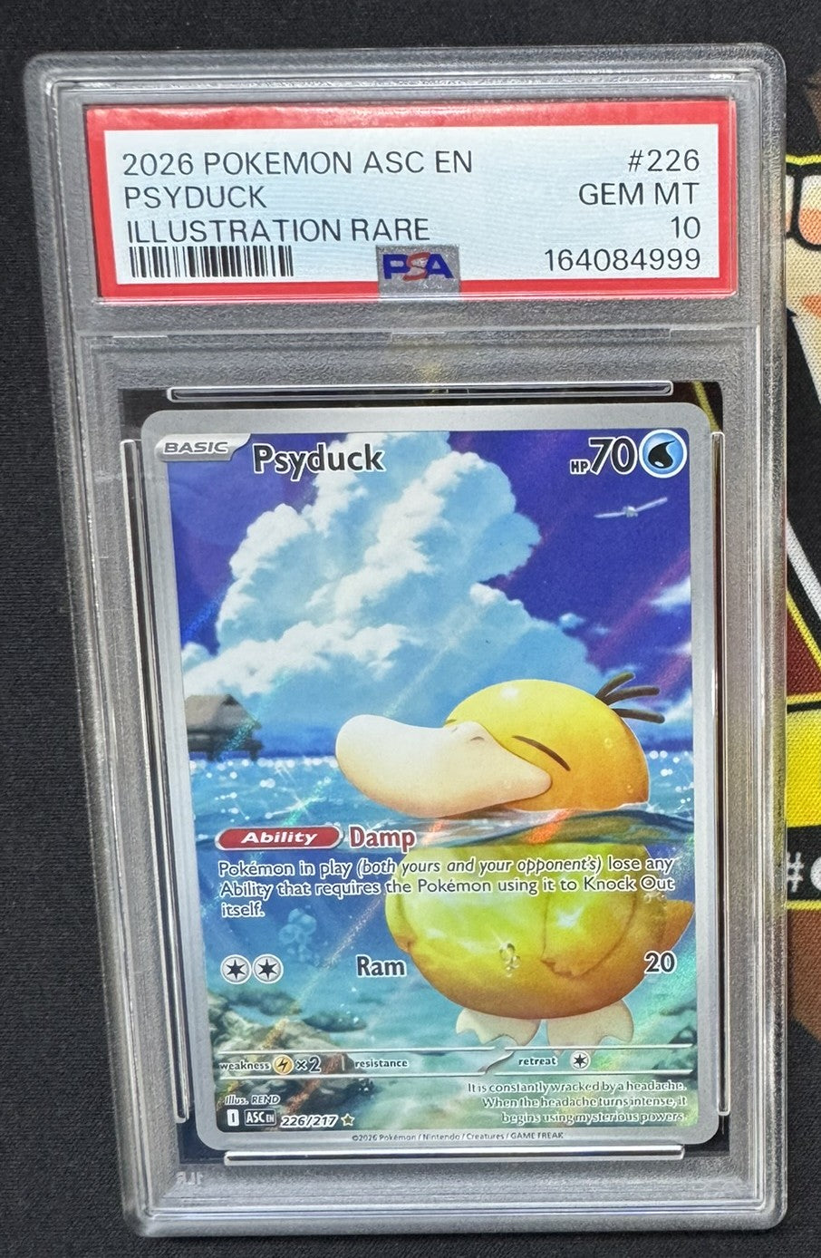 Psyduck Holo Illustration Rare ME: Ascended Heroes 226/217 NM PSA 10