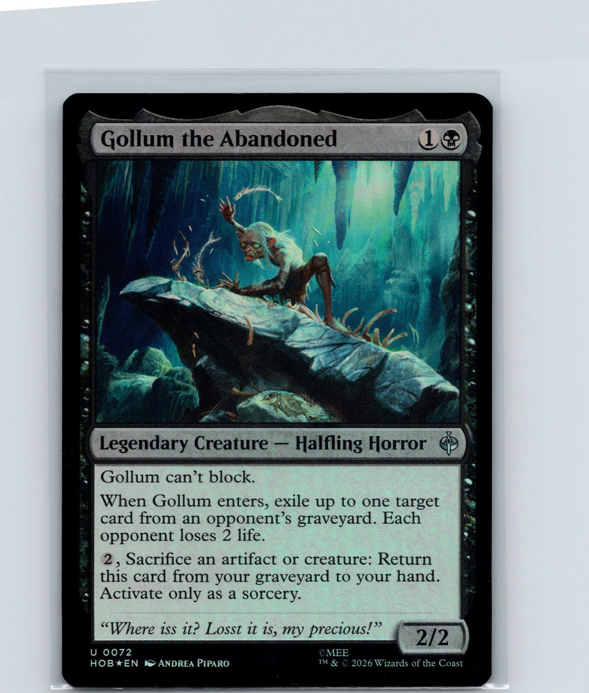 Gollum the Abandoned Foil U The Hobbit 72 NM