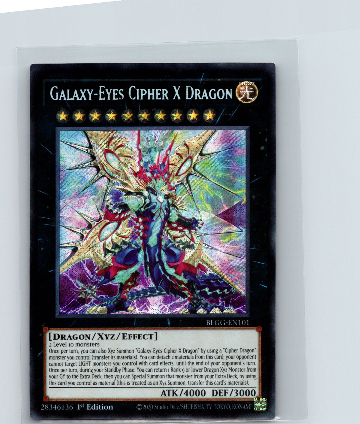 Galaxy-Eyes Cipher X Dragon 1st Edition Secret Rare BLGG-EN101 NM